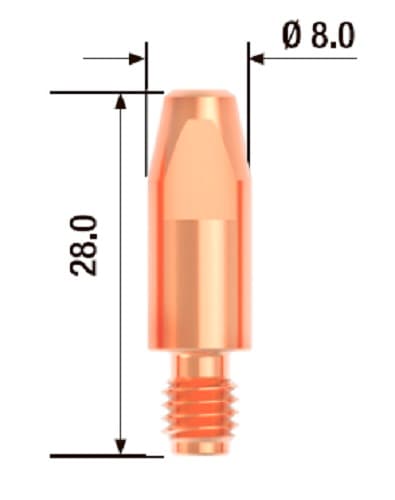 Контактный наконечник M6х28 мм ECU D=1.0 мм (10 шт.)