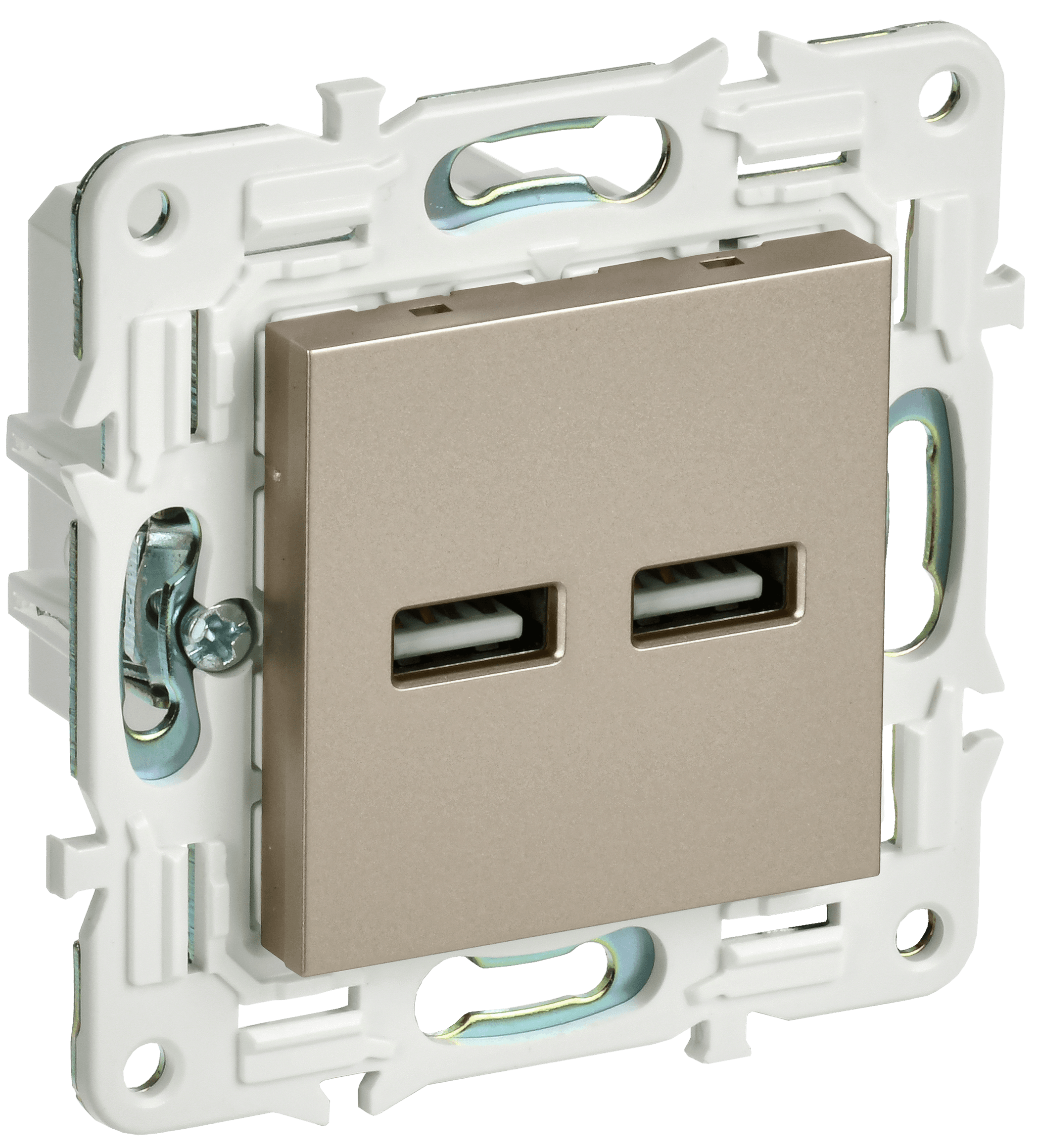 SKANDY Розетка USB A+A 3,1А SK-R15Sh шампань IEK