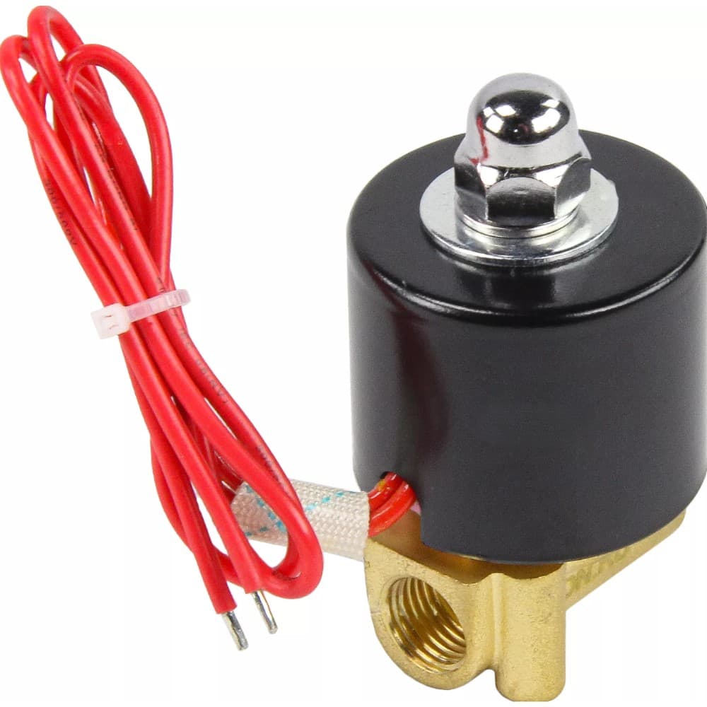 Клапан электромагнитный VS2W-100V-NC 1/4'' Ду8 Ру10 прямого действия двухходовой, корпус латунь, присоединение внутренняя резьба, уплотнение VITON, нормально-закрытый, катушка 24В AC