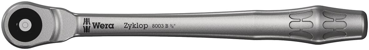 Трещотка сдвижной квадрат 8003 B Zyklop Metal Push DR 3/8X222 мм 76 зубьев