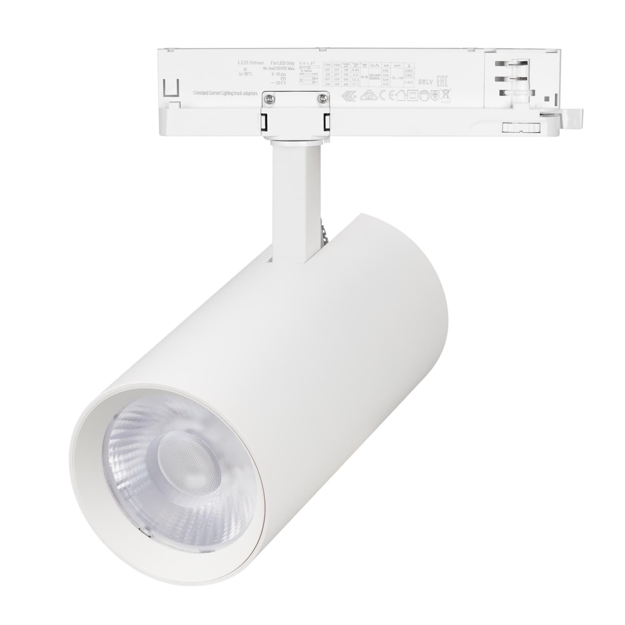 Светильник LGD-GERA-4TR-R90-30W Warm3000 (WH, 24 deg, 230V, DALI) (ARL, IP20 Металл, 5 лет)