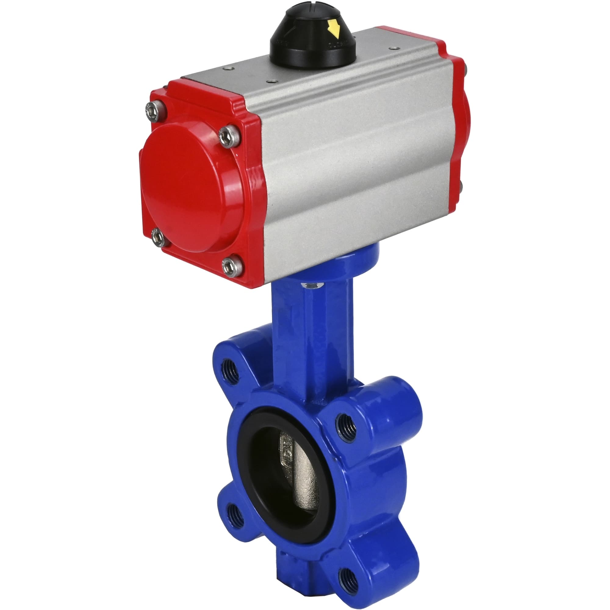 Затвор дисковый поворотный QT450-QT450-EPDM-2W-Fb-H Ду125 Ру16 корпус чугун QT450, диск чугун QT450, уплотнение EPDM, с пневмоприводом DA-105