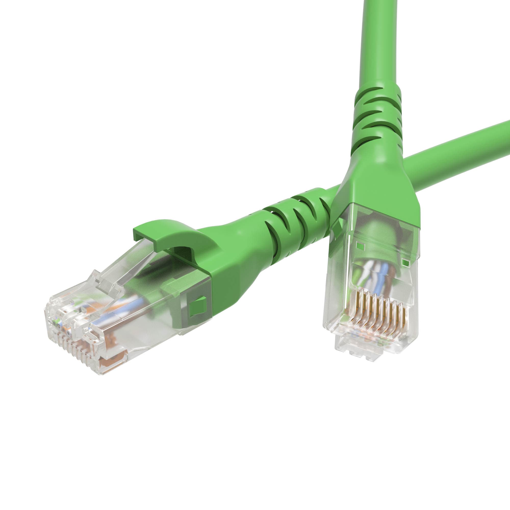 Патч-корд неэкранированный CAT5E U/UTP 4х2 LSZH зелёный 1.5м