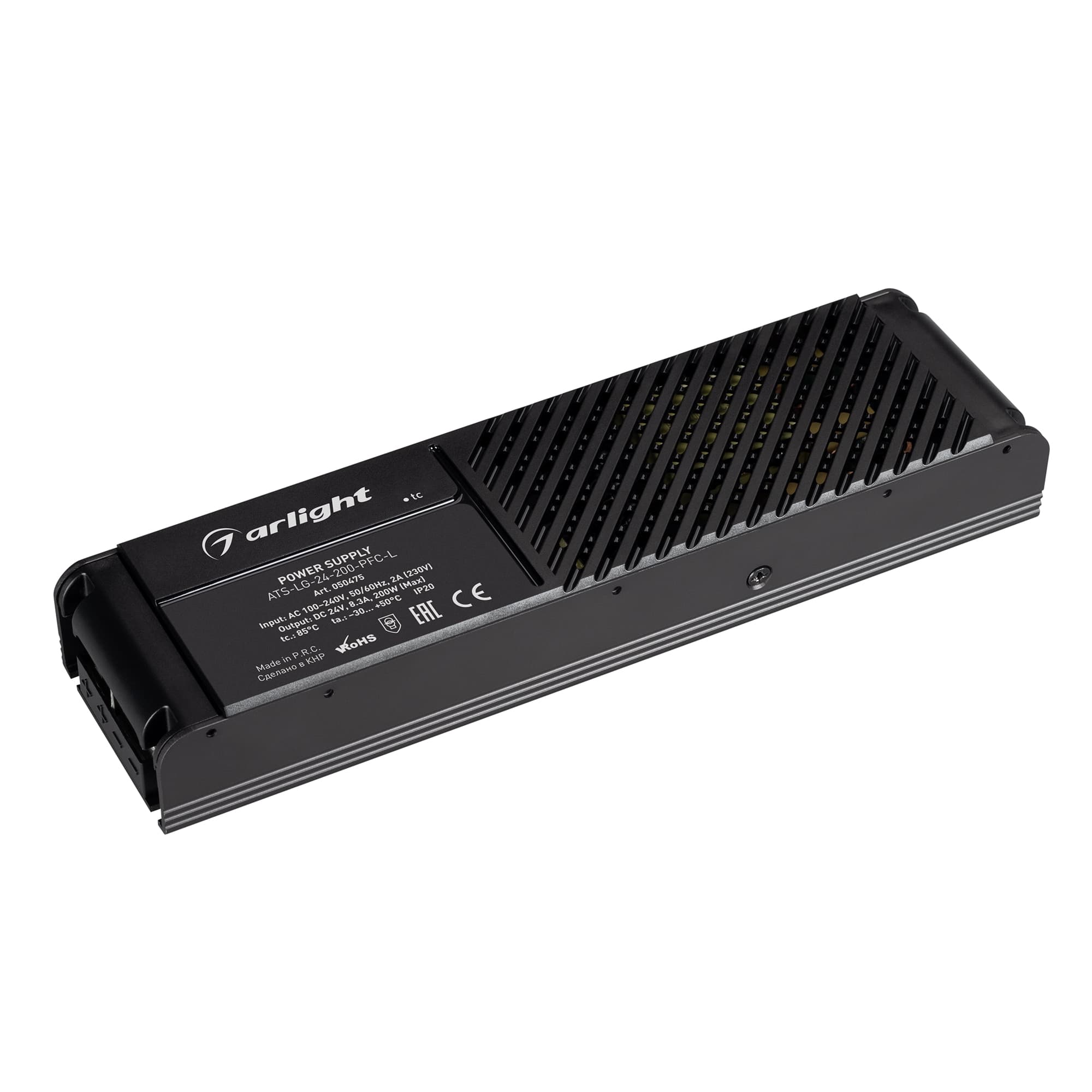 Блок питания ATS-LG-24-200-PFC-L (24V, 8.3A, 200W) (ARL, для светодиодных лент, IP20 сетка, 5 лет)