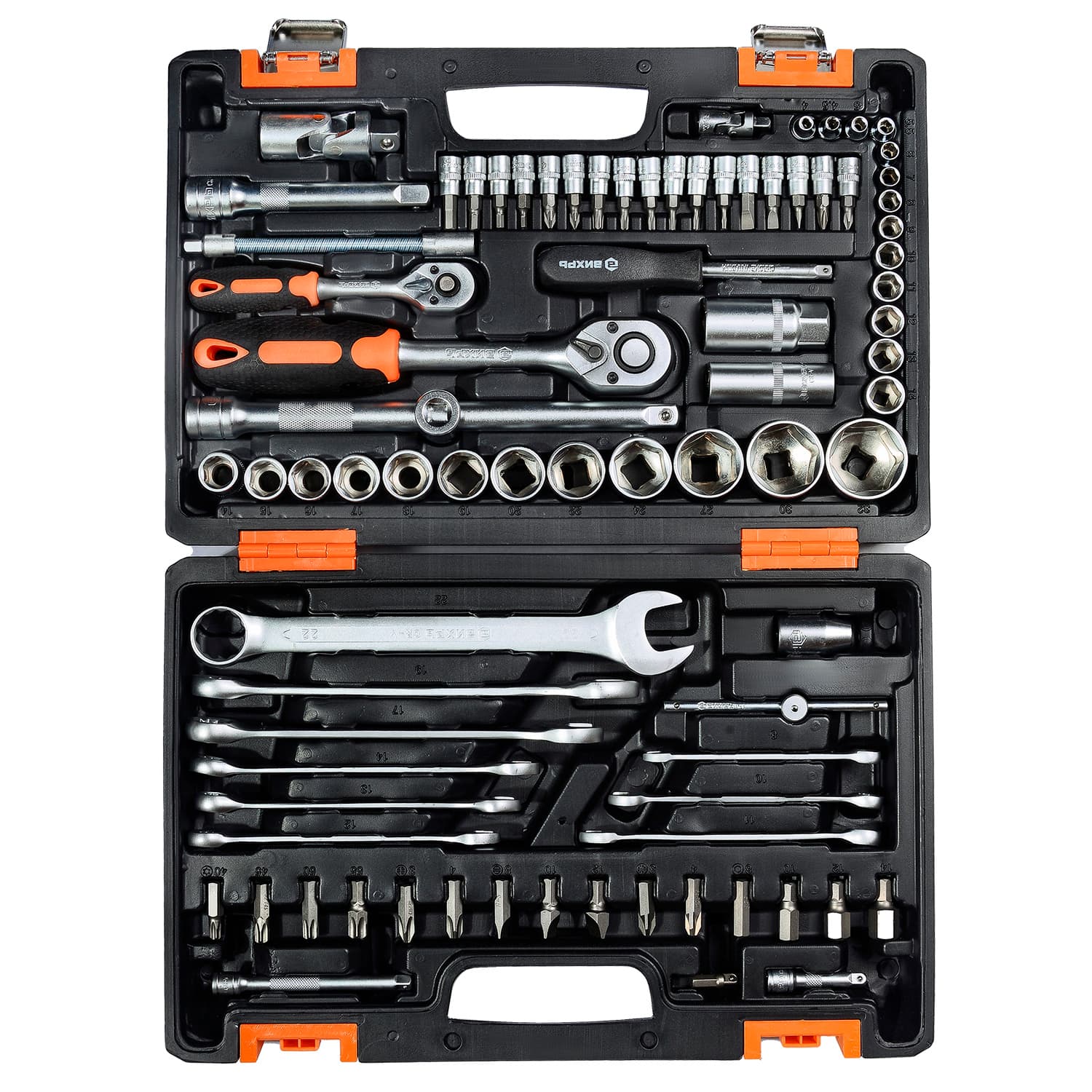 Набор инструментов, 1/2'' , 1/4'' , CrV, в кейсе 82 предм''