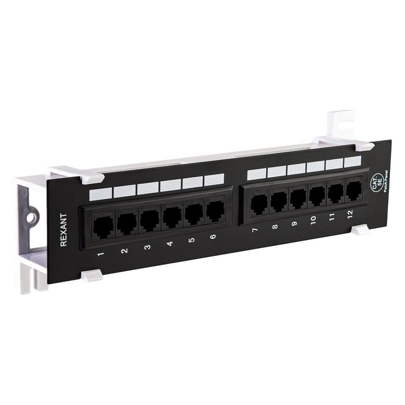 Патч-панель настенная 19' CAT5e 12 портов UTP RJ45 Dual IDC