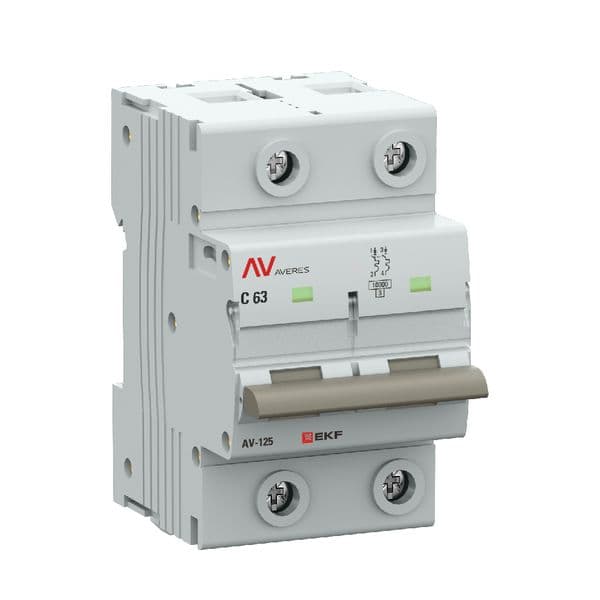 Выключатель автоматический AV-125 2P 63A (D) 10kA AVERES