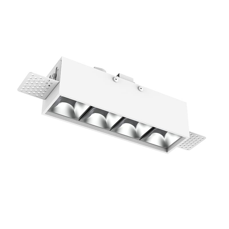 Светильник светодиодный DL-Box Reflect Multi 1x4 trimless встраиваемый 150х43х63 мм 14 Вт 4000 К 55град RAL9003 белый