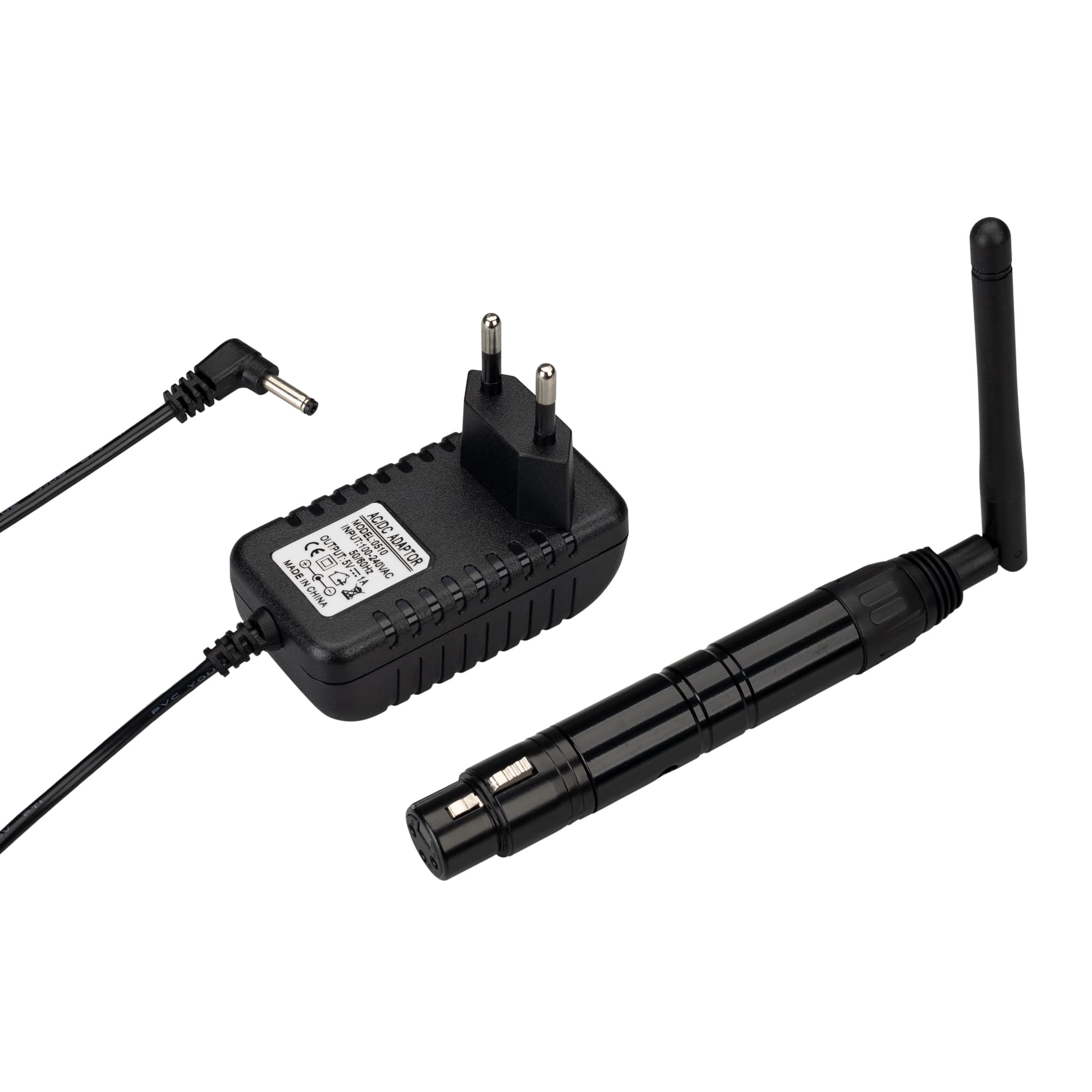 Усилитель SMART-DMX-Receiver Black 5V, XLR3 Male, 2.4G ARL, IP20 металл, 5 лет