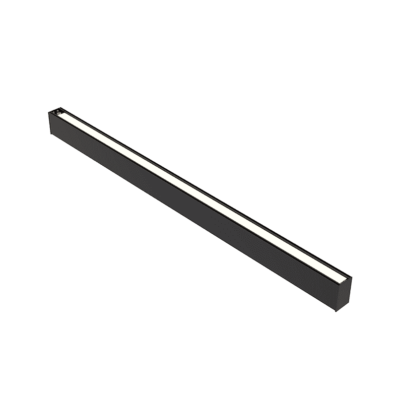 Светильник светодиодный X-line 1,5 м 45 Вт Up&Down одиночный подвесной 1499x63x100 мм IP40 RAL9005 черный муар Tunable White (3000-6500K) с рассеивателем OPAL с декоративным проводом 2 м и комплектом подвесов 2 м диммируемый по протоколу DALI ав