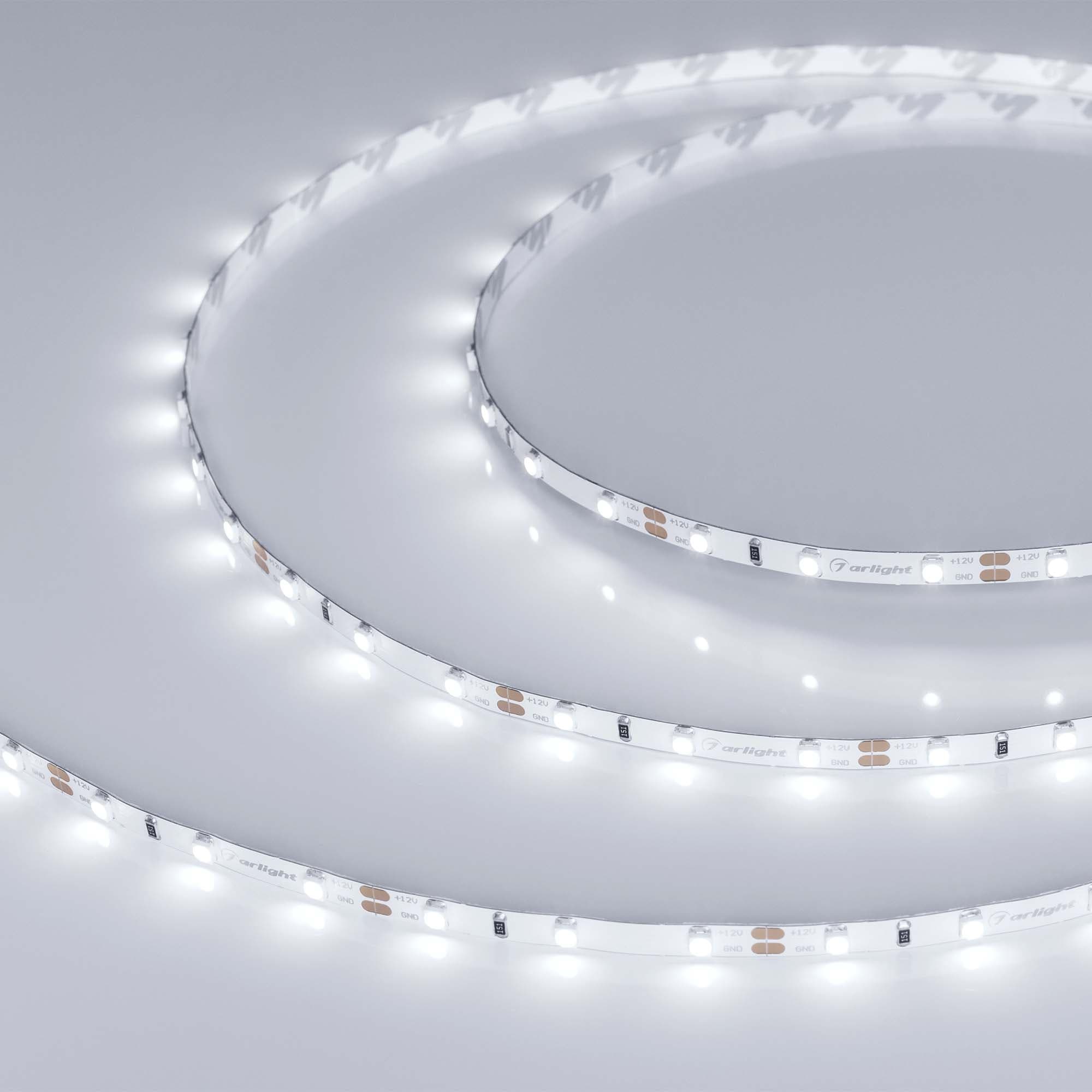 Лента светодиодная 4,8 Вт/м 12В IP20 6000K 60LED/м RT-A60-5mm SMD 2835 5 м