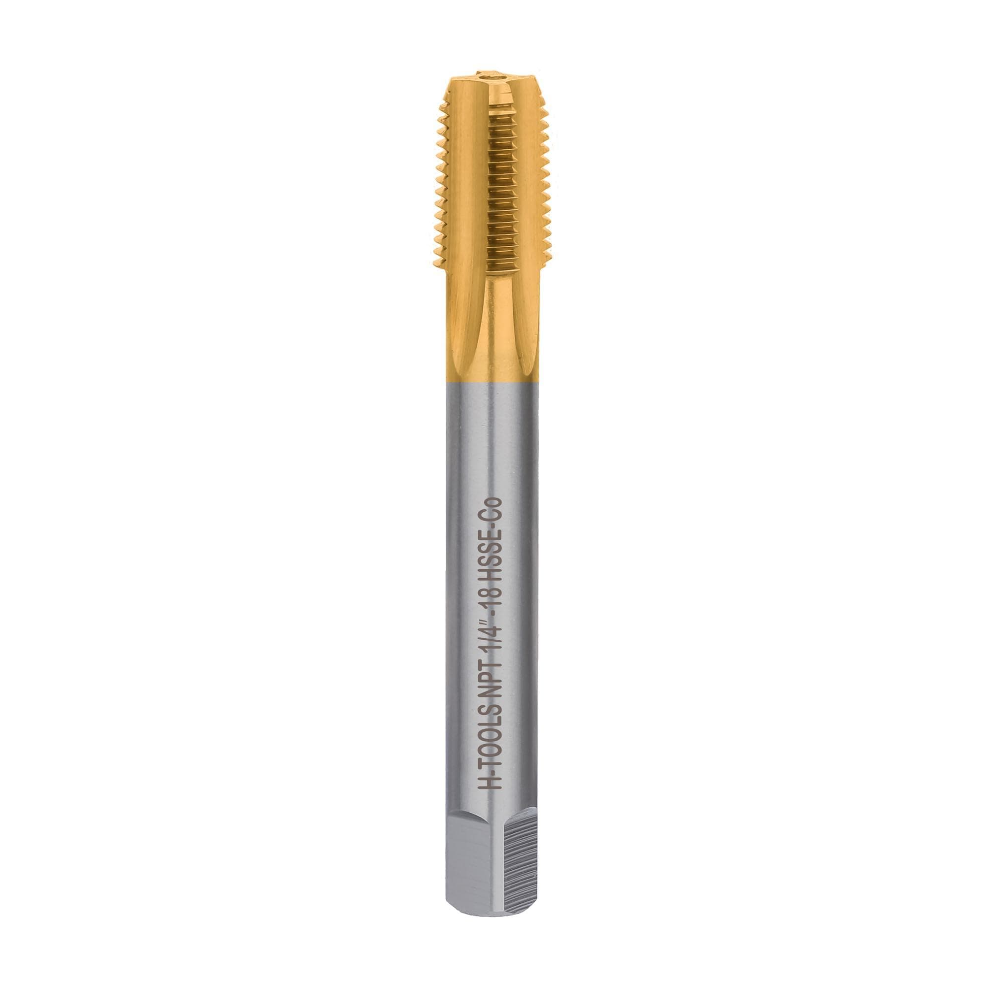 Метчик машинный конический NPT 1/4 -18 HSSE-TiN C/2-3P 60°