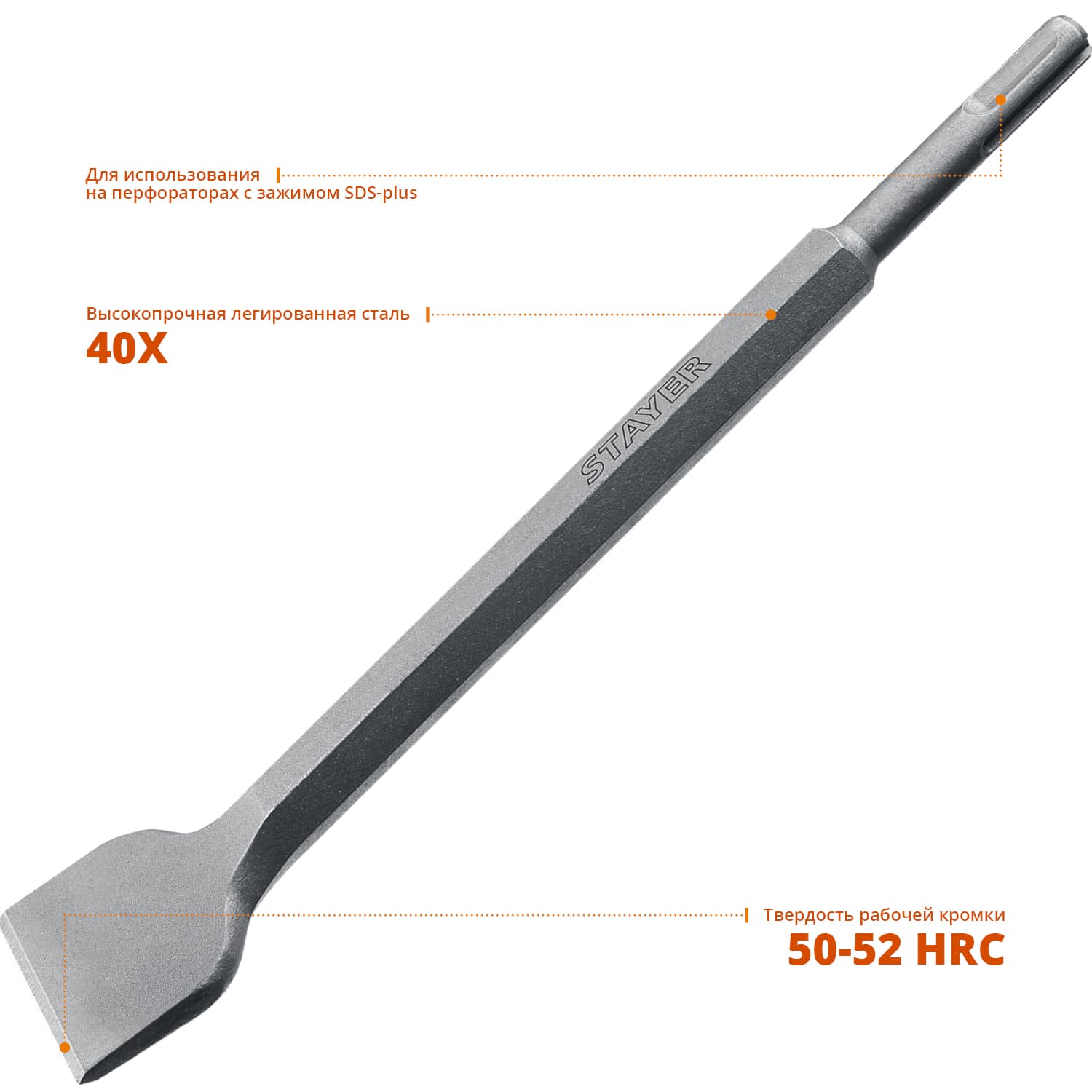 Зубило 40x250 мм SDS-Plus