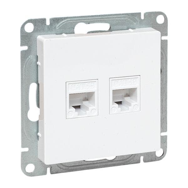 Эпика Механизм розетки RJ45 - 2шт (cat5) белый EKF