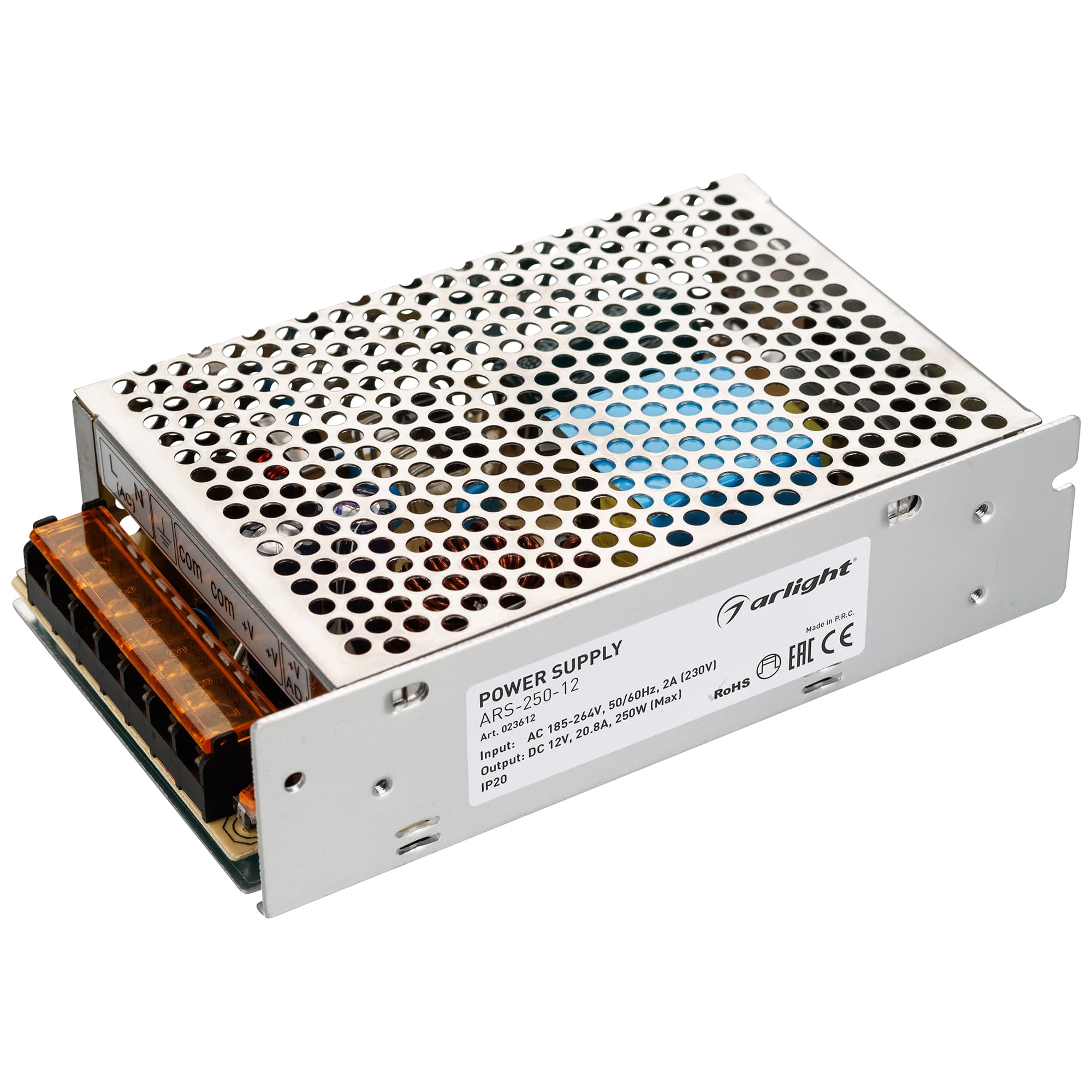 Блок питания ARS-250-12 (12V, 20,8A, 250W) (ARL, IP20 Сетка, 2 года)