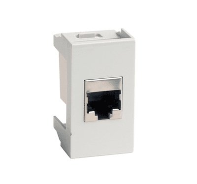 Розетка RJ-45 кат.6, ЭУИ Вива (Viva),1 мод.,сер