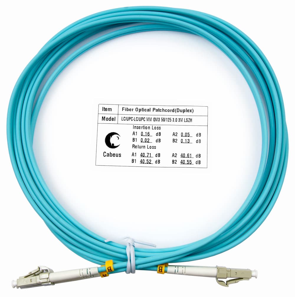 Патч-корд оптический duplex 3м LC-LC 50/125MM OM3 LSZH