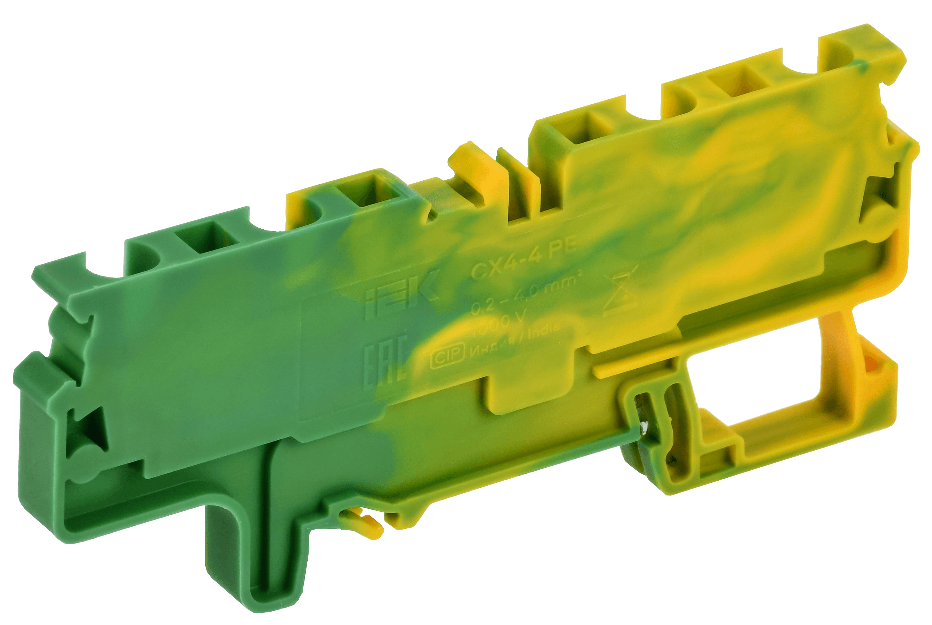 ARMAFIX Клемма пружинная CX4-4 PE 4мм2 четырехконтактная заземляющая IEK