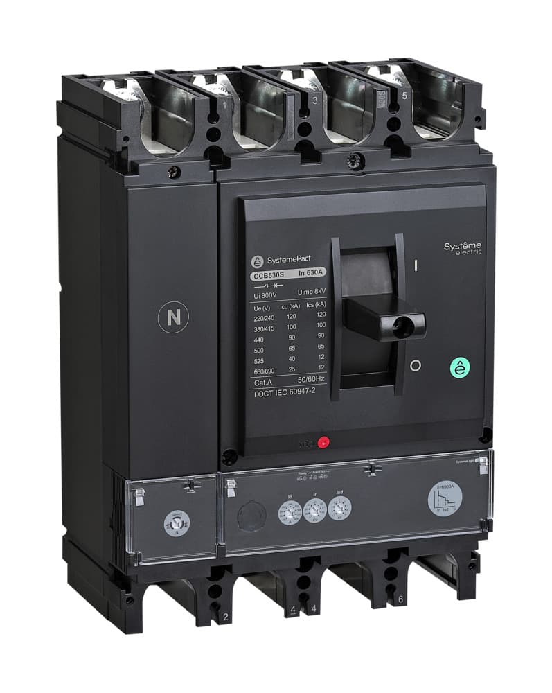 Выключатель автоматический литой корпус SYSTEMEPACT CCB400 150KA 4P4D S2.2 250 A рычаг