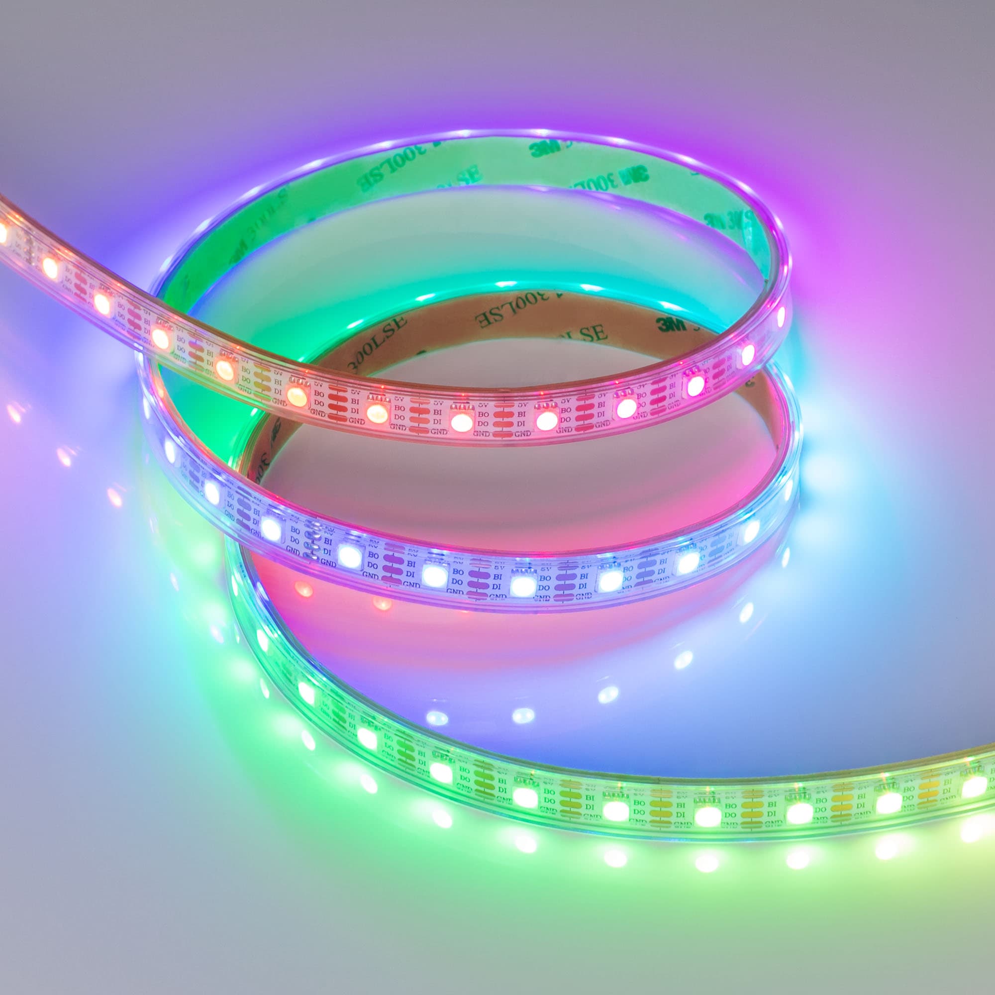 Лента светодиодная 12 Вт/м 5В IP66 RGB 60LED/м SPI-B60-10mm SMD 5060 5 м
