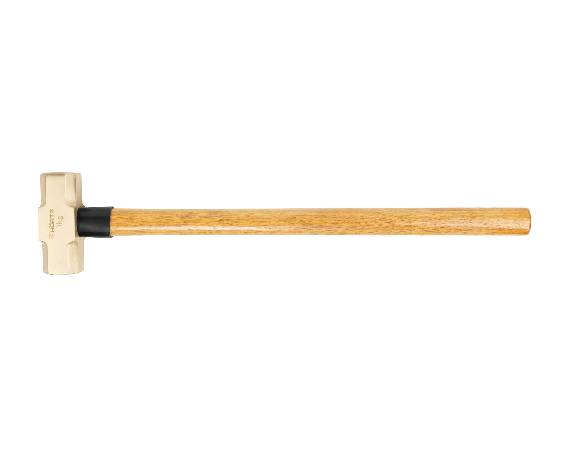 Кувалда 3 кг AlCu рукоятка дерево гикори искробезопасная 191G-1020, HORTZ