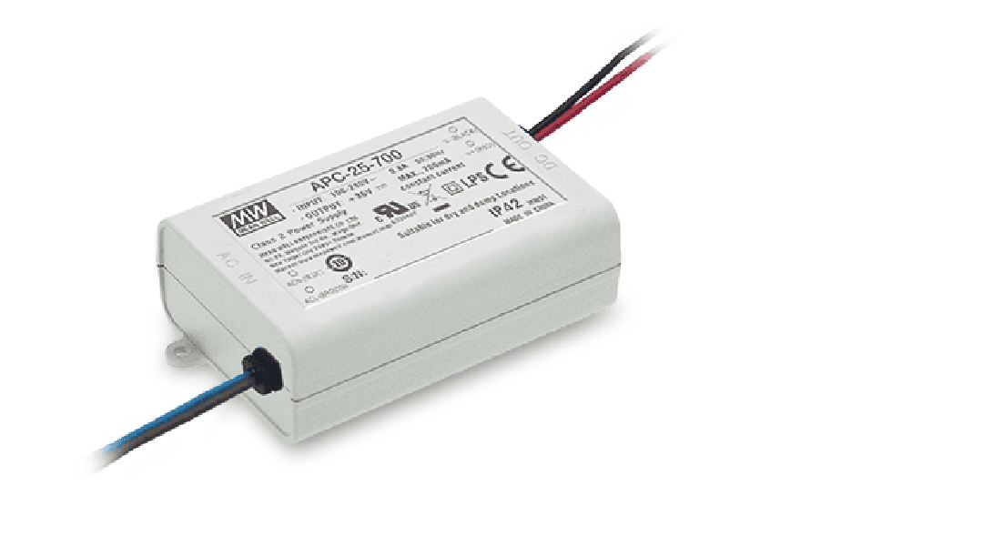 Источник питания AC-DC, 25Вт, токовый выход, вход 90...264ВAC, выход 500мА 15...50В, изоляция 3750В AC, в кожухе