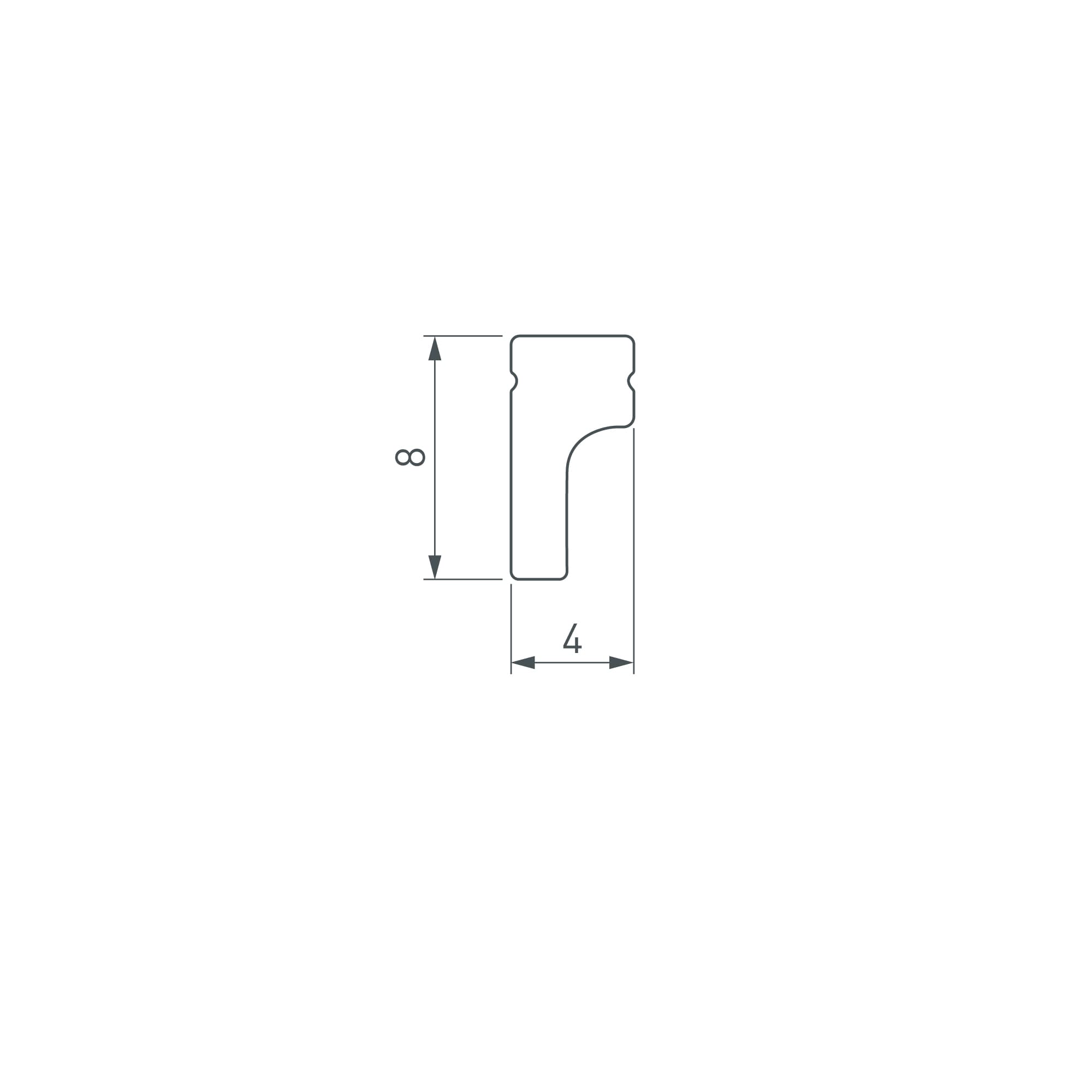 Профиль пластиковый ARH-CH15-2000-PVC (ARL, Пластик)