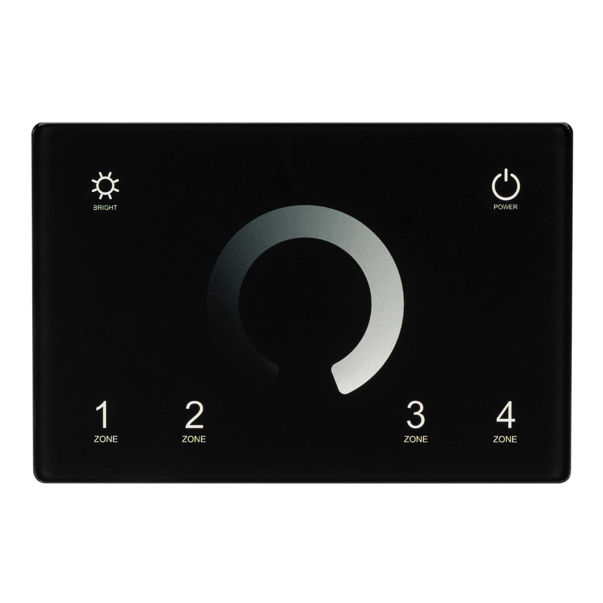 Панель Sens SMART-P79-DIM Black 230V, 4 зоны, 2.4G ARL, IP20 пластик, 5 лет