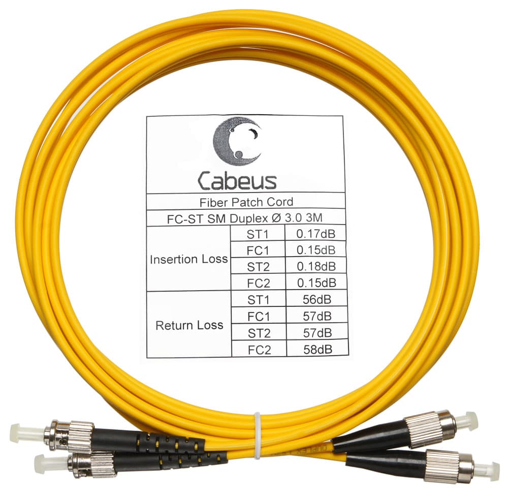Патч-корд оптический duplex 3м FC-ST 9/125 sm LSZH