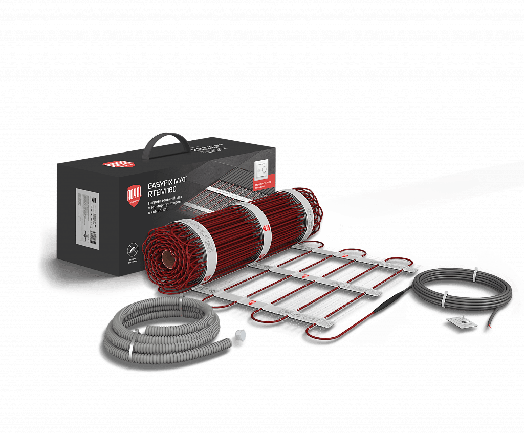 Мат нагревательный Royal Thermo EasyFix Mat RTEM 2-180-5 (комплект с терморегулятором)