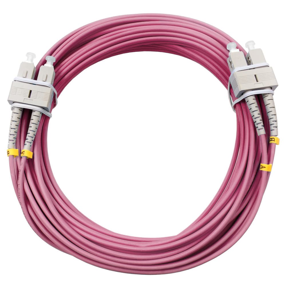 Патч-корд оптический duplex 10м SC-SC 50/125MM OM4 LSZH