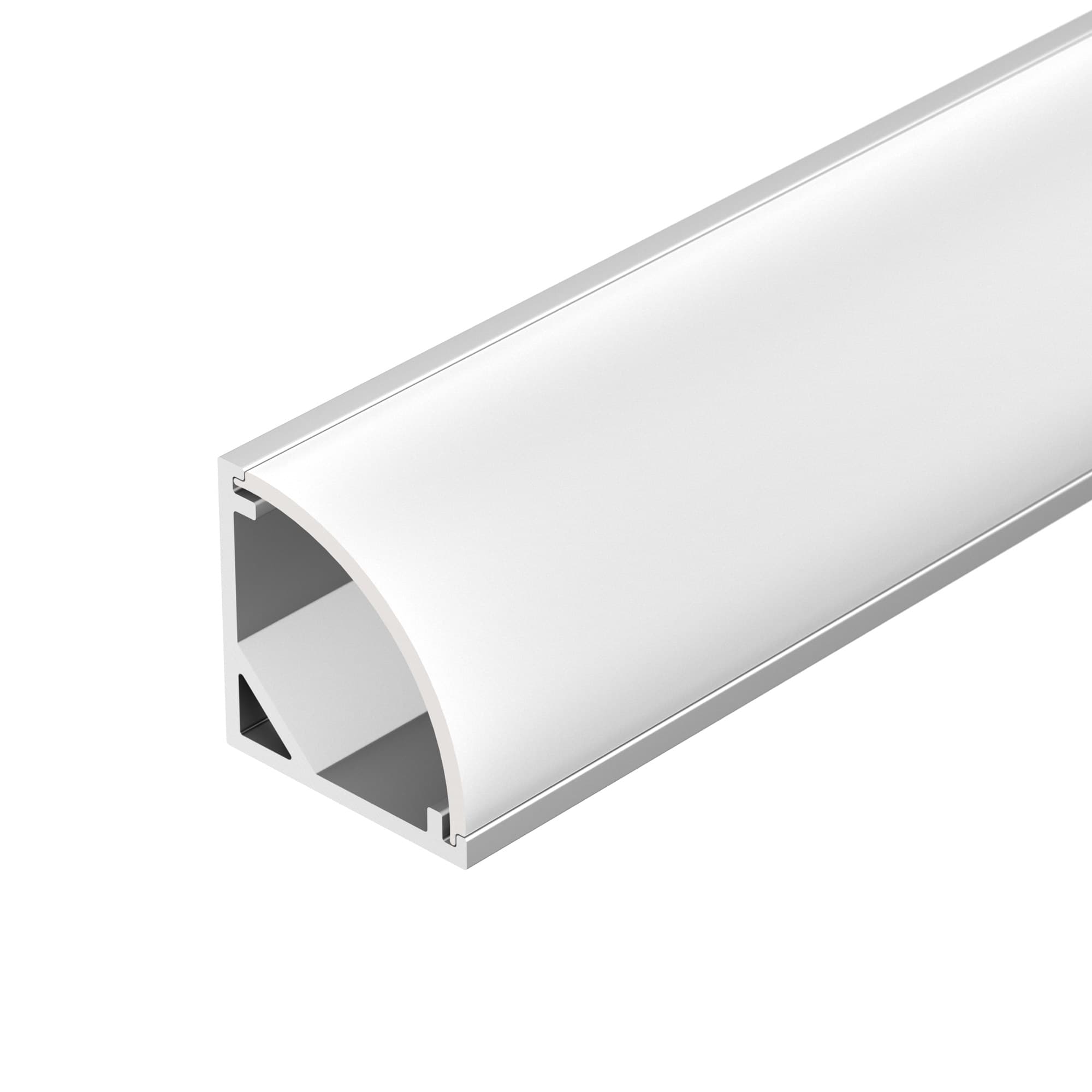Профиль с экраном SL-KANT-H16-2000 ANOD+OPAL (Алюминий)