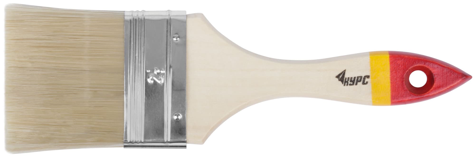 Кисть флейцевая ''Модерн'', иск. щетина, деревянная ручка 2.5'' (63 мм)