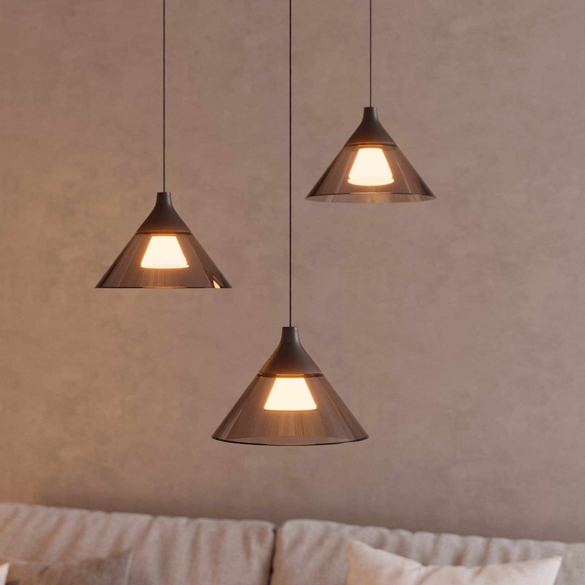 Светильник SP-OMBRELLO-HANG-R200-7W 3000K BK, 30 deg, 230V, IP20, металл, 5 лет