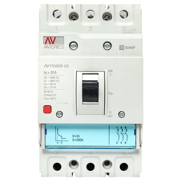 Выключатель автоматический AV POWER-1/3  32А 80kA TR AVERES