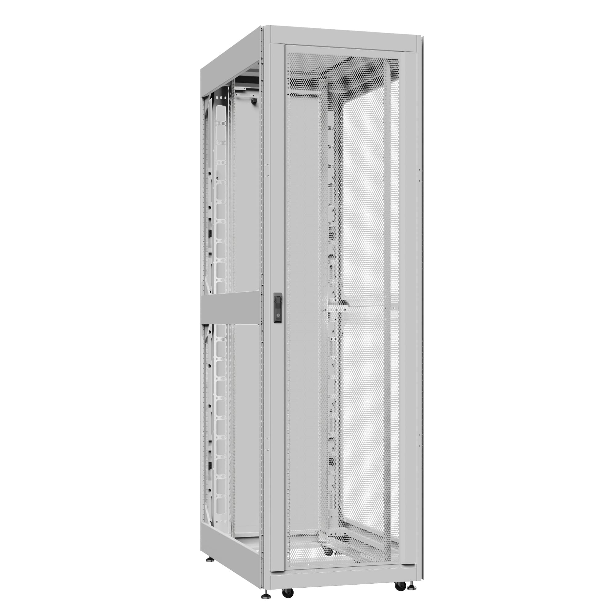 Шкаф серверный 42U 800х1200 передняя дверь: двустворчатая глухой металл IP51. задняя дверь: одностворчатая перфорированная IP20. боковые панели: без. цвет: серый RAL7035