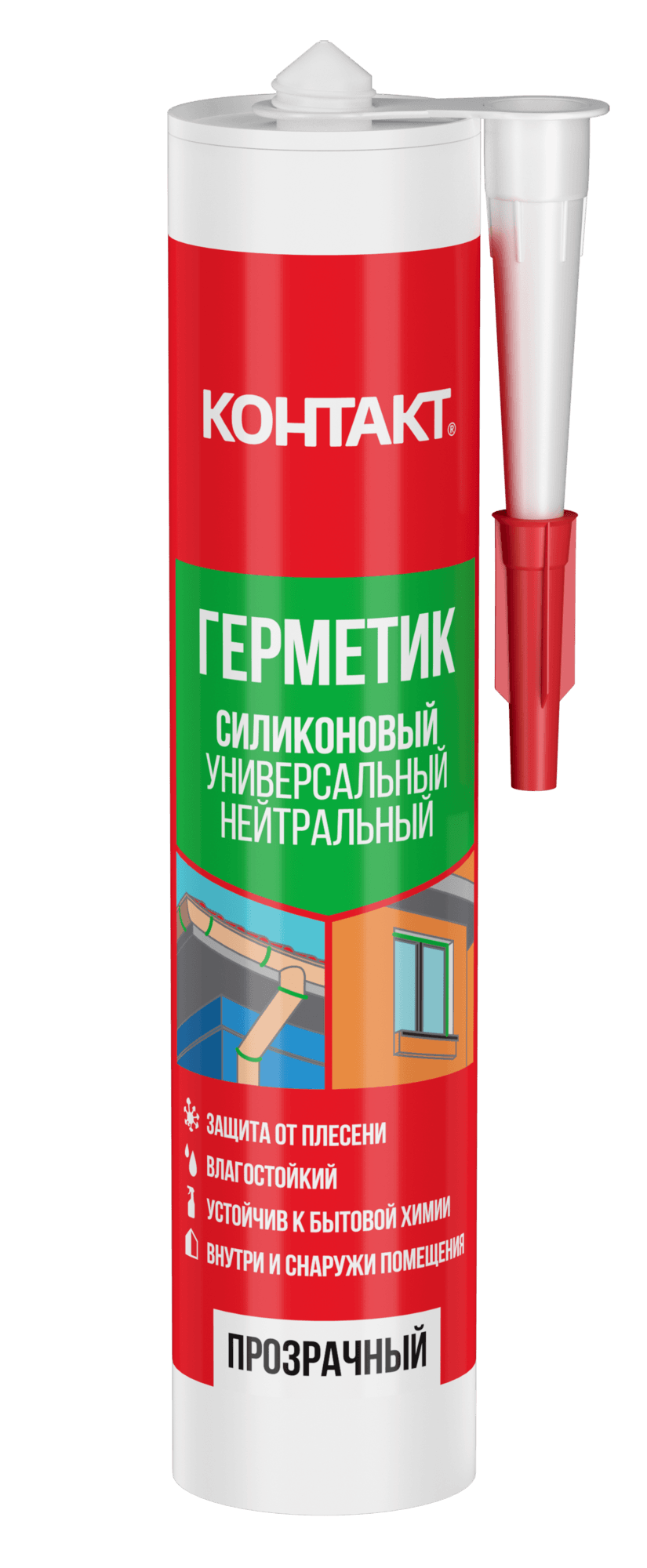Герметик силиконовый универсальный прозрачный 280 мл