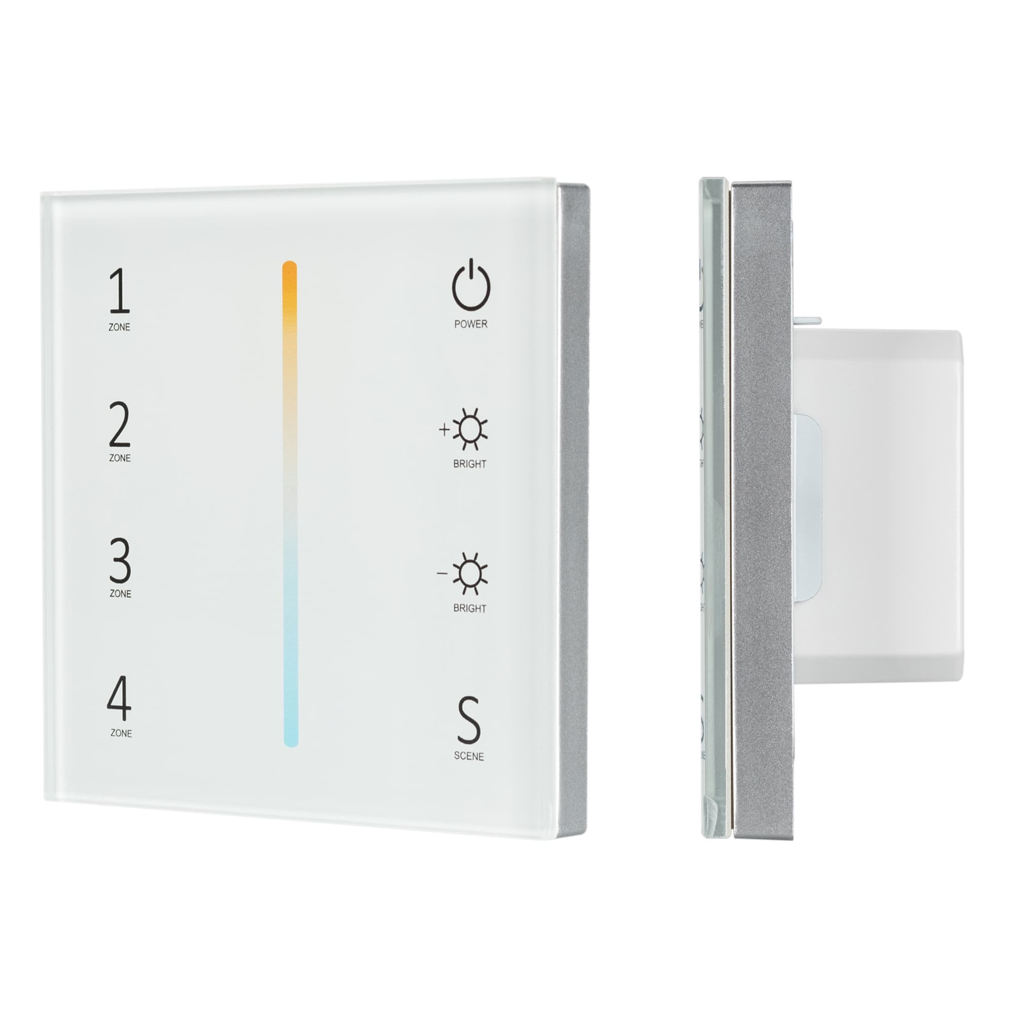 Панель Sens SMART-P38-MIX White 230V, 4 зоны, 2.4G ARL, IP20 пластик, 5 лет