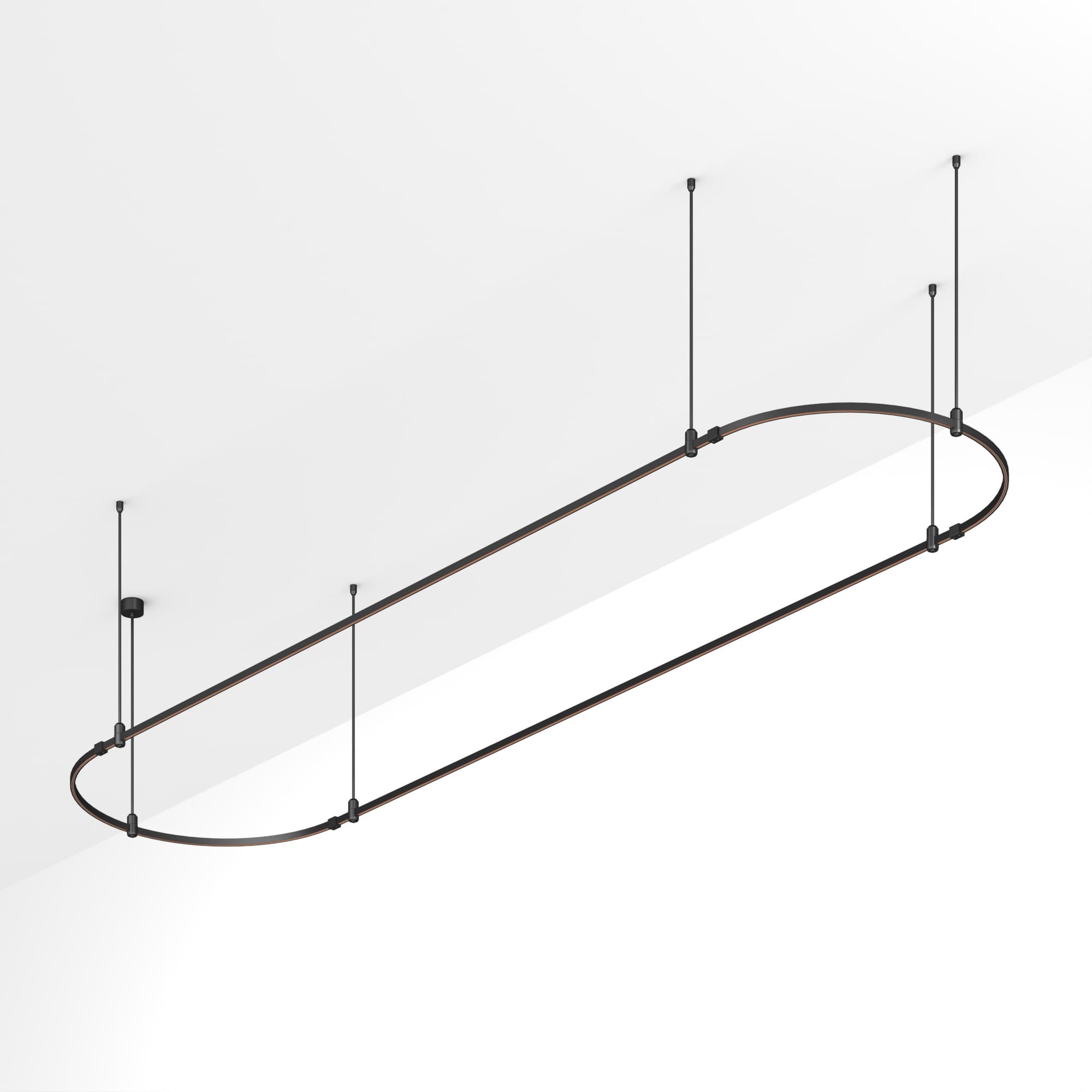 Трек ART-APRIORI-OVAL-ROD-800-4000x1000 (BK) (ARL, IP20 металл, 3 года)