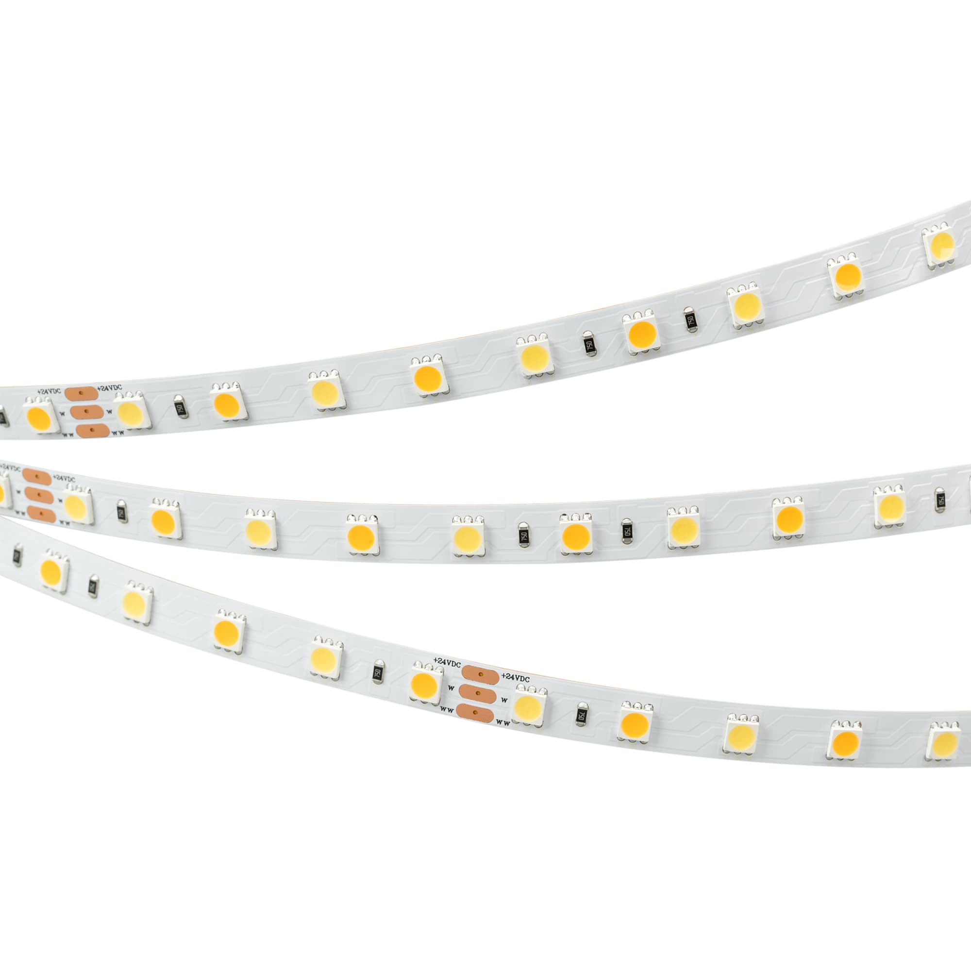 Лента светодиодная 14,4 Вт/м 24В IP20 6000K2700K 60LED/м RT-B60-10mm SMD 5060 5 м