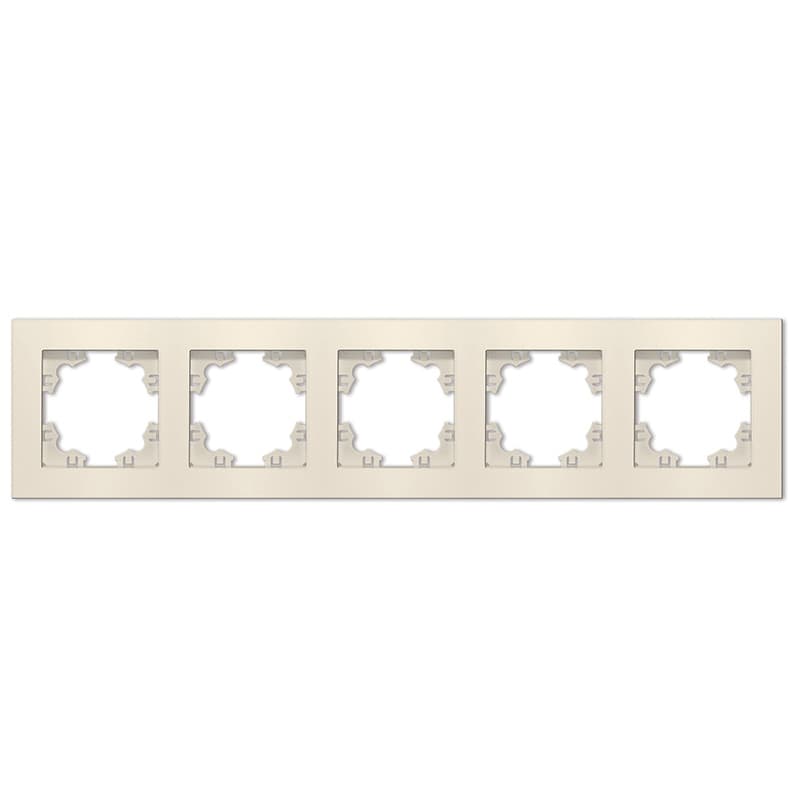 Рамка пятиместная горизонтальная Афина слоновая кость (ivory)
