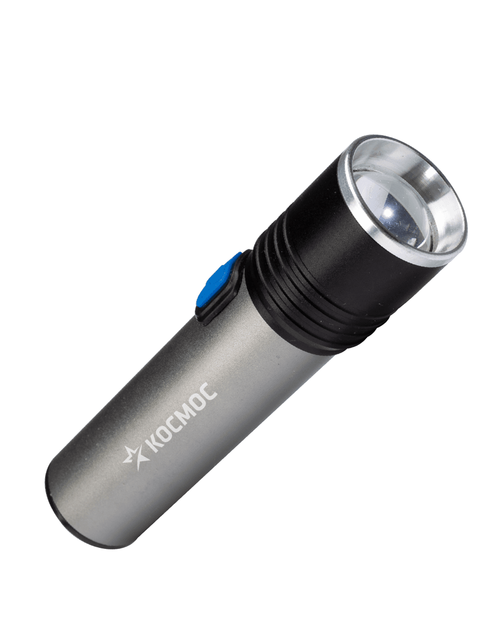 Фонарь ручной аккумуляторный 3Вт LED/линза/зум/Li-ion18650 1200mAh/анодир алюминий/USB-шнур