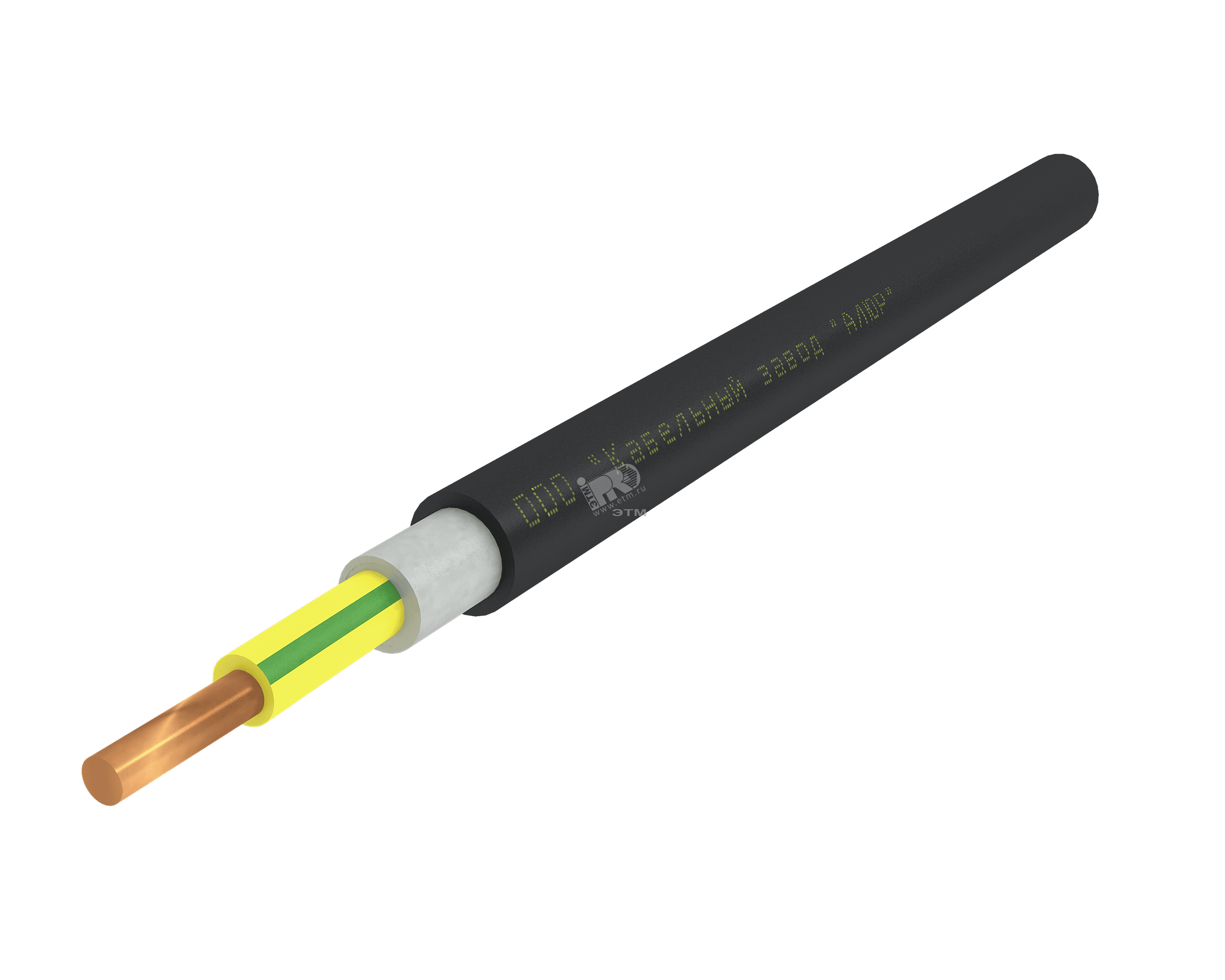 Кабель силовой ППГнг(А)-HF 1х1.5ок-0.66 однопроволочный белый (барабан)