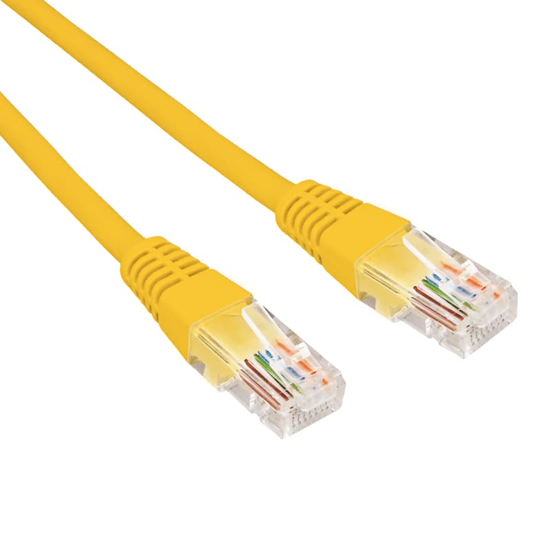 Патч-корд U/UTP CAT 6, RJ45-RJ45, 26AWG, LSZH, желтый, 5м,