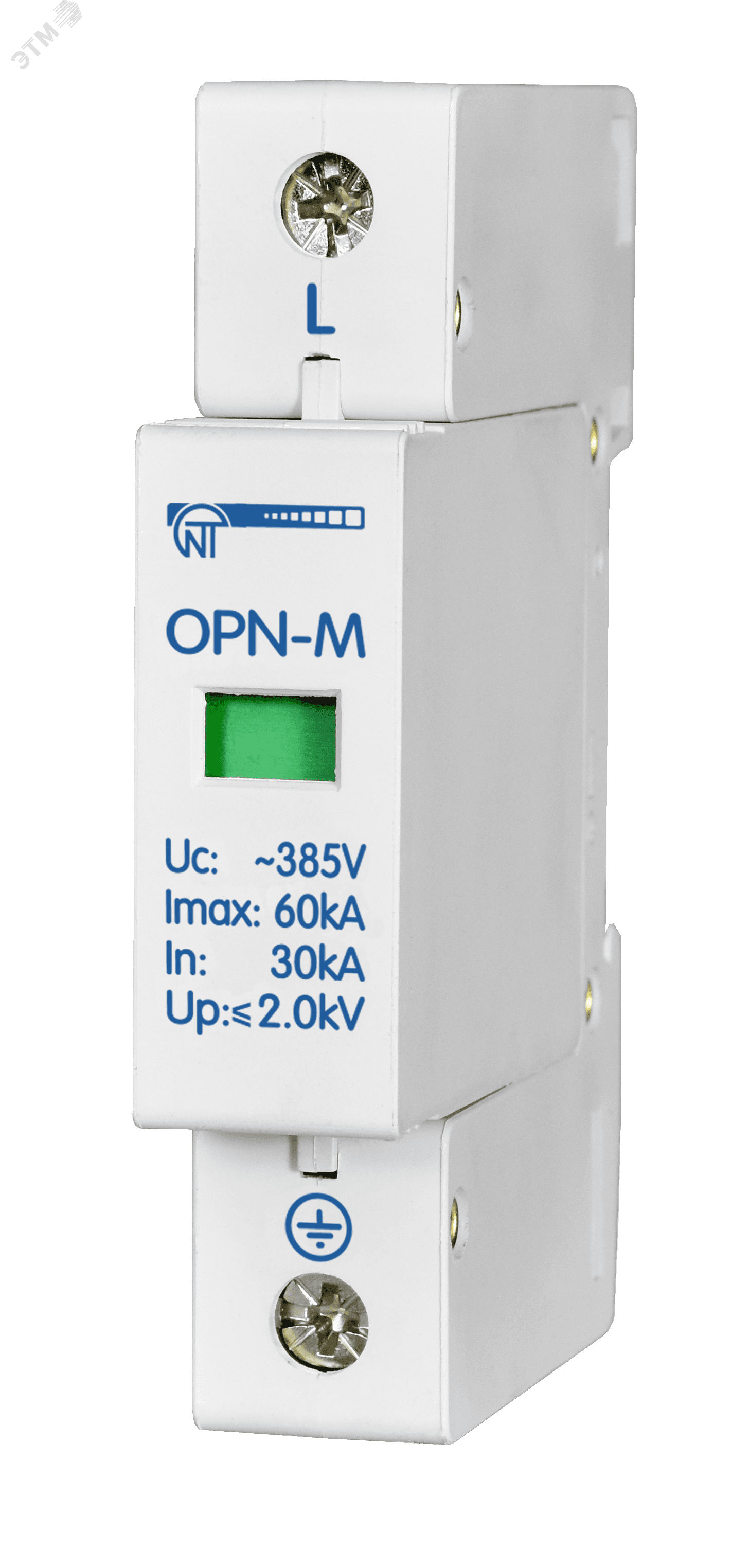 Ограничитель перенапряжения 1 модуль 380В In30kA OPN-M (1S)30kA