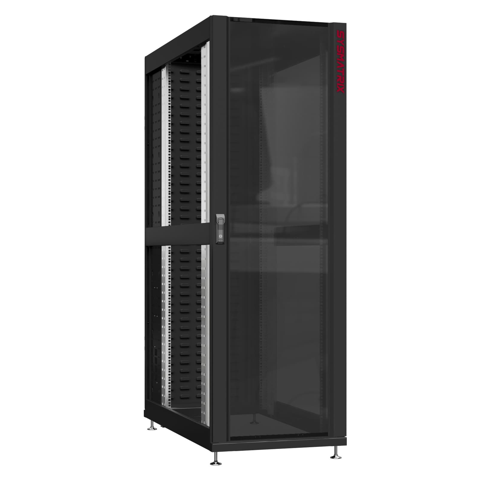 Шкаф серверный 42U 800х1200 передняя дверь: стекло IP41. задняя дверь: протект IP41. боковые панели: без. цвет: черный RAL9005