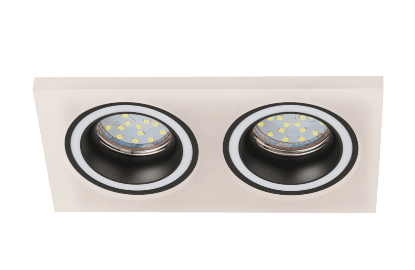Светильник встраиваемый декоративный DK92 WH/BK MR16/GU5.3 белый/черный