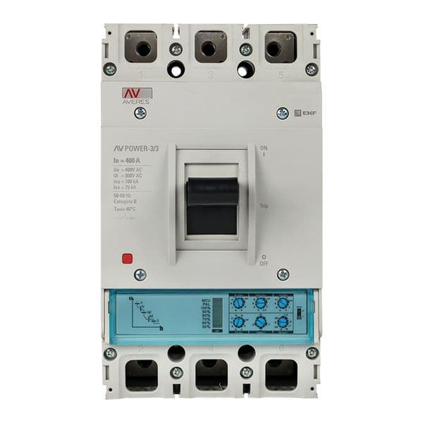 Выключатель автоматический AV POWER-3/3 400А 100kA ETU2.0 AVERES