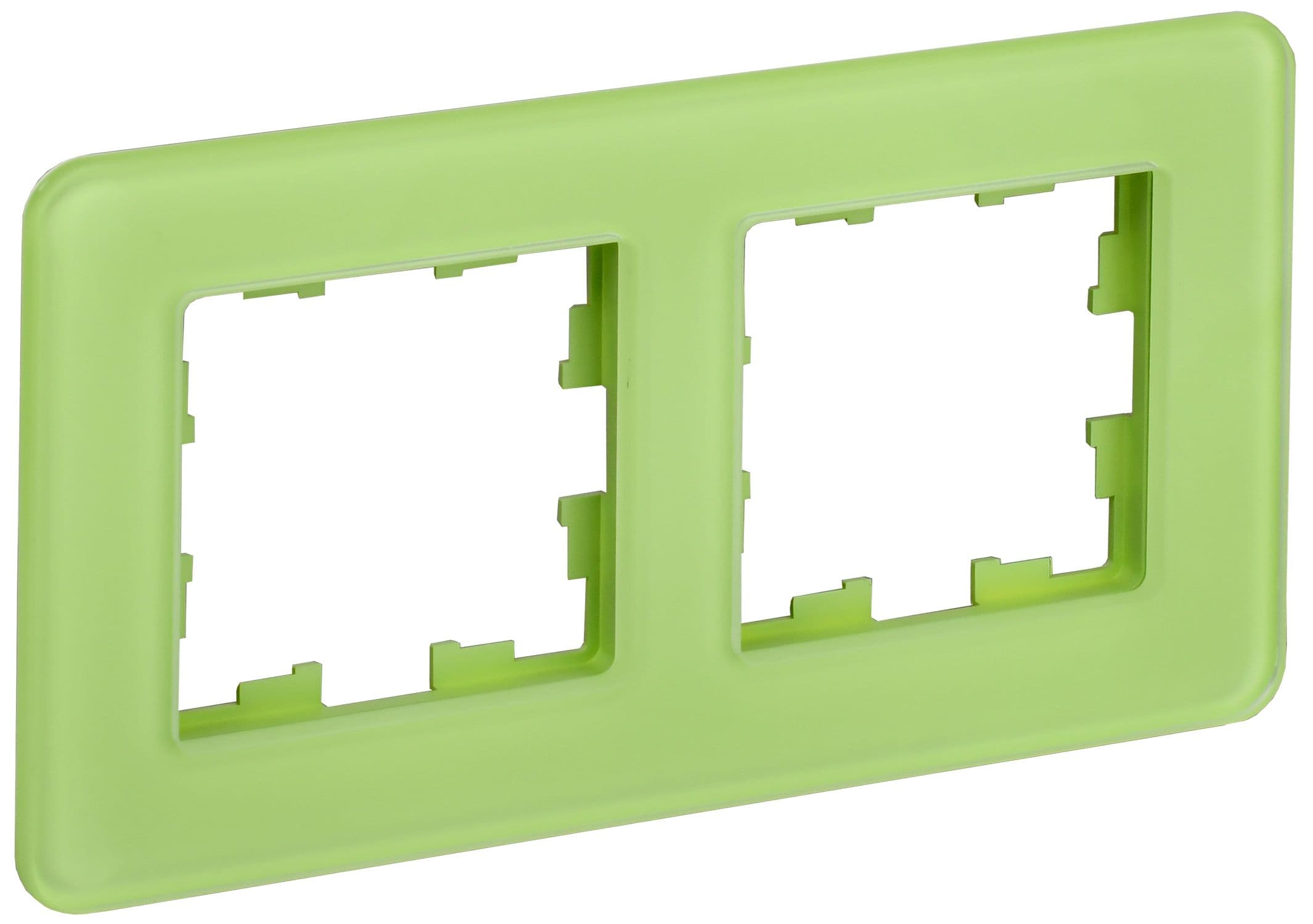 BRITE Рамка 2-местная РУ-2-2-Бр стекло эко грин RE