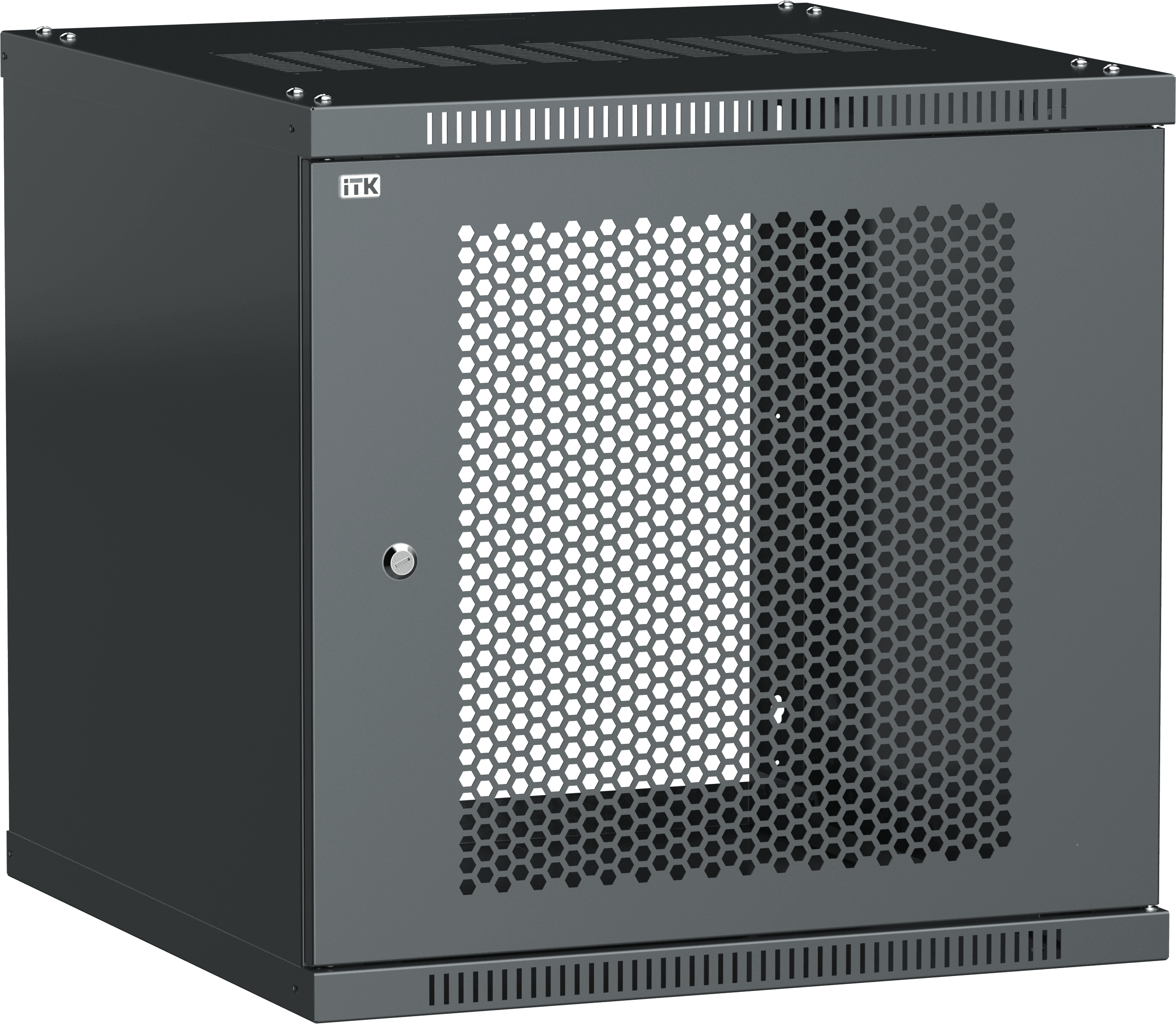 Шкаф LINEA WE 15U 600х600мм дверь перфорированная черный